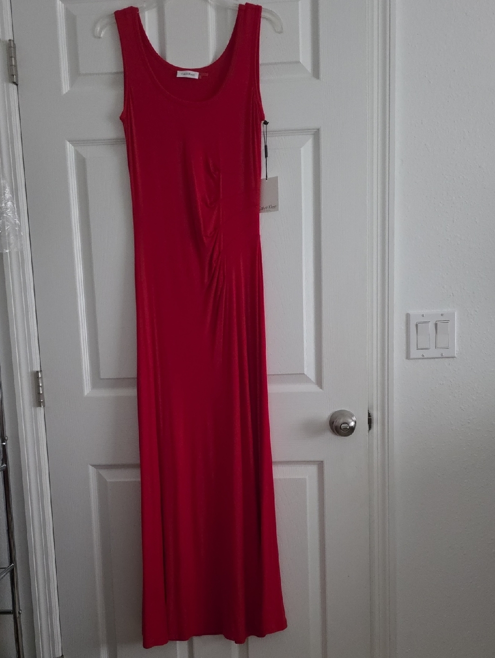 Calvin Klein Red Sleeveless Maxi Dress